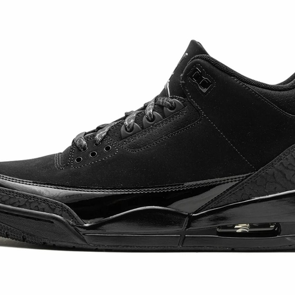 Black Air Jordan3 Sneakers(Black Cat) - Picture 5 of 7